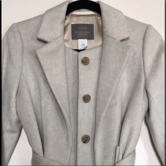 SOLD NWOT J. Crew peacoat wool Nello Gori Sz 0 - Picture 4 of 5